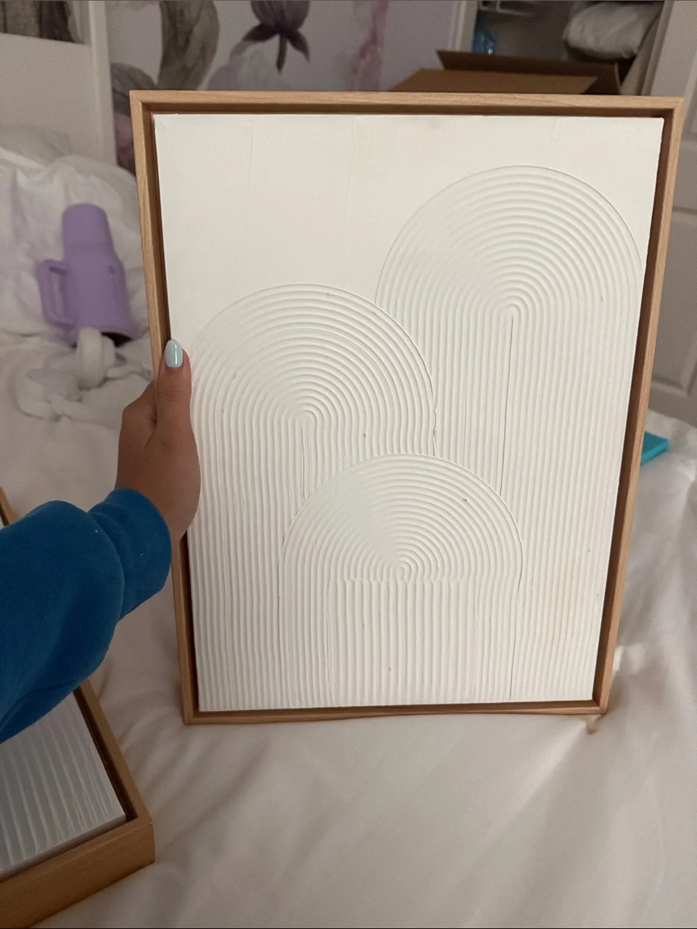Target White Textured Arch Wall Art Set with Natural Frames